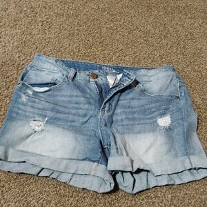 Time and Tru Light Blue Jean Shorts